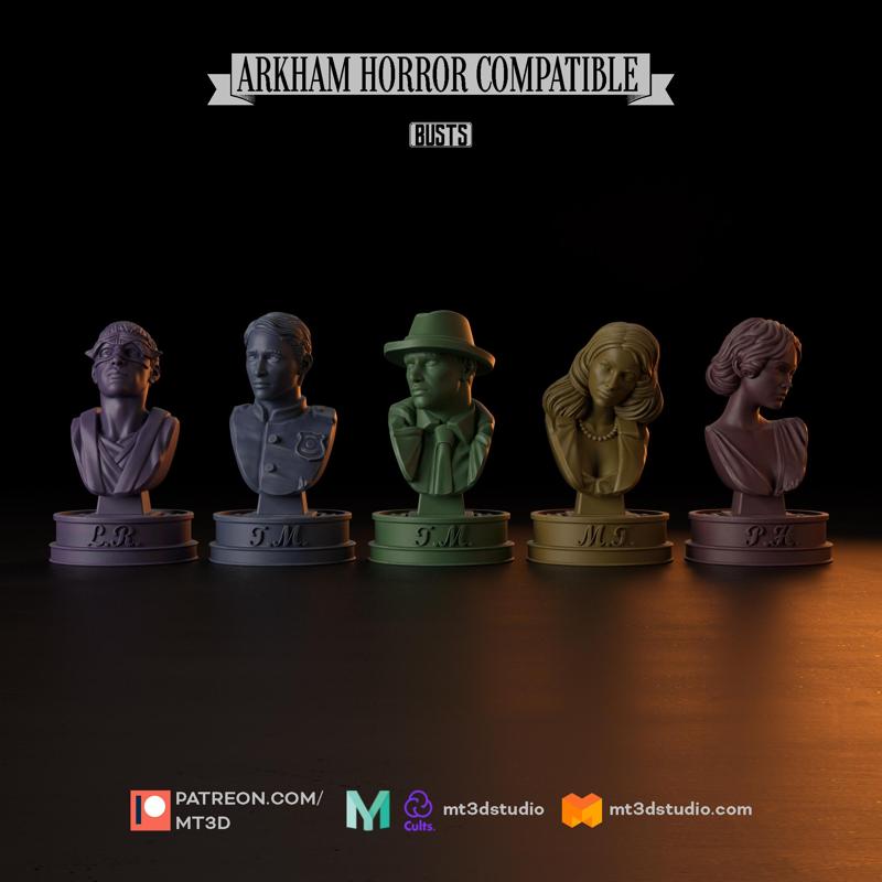 Investigator Busts Pack 06 - Arkham Horror compatible
