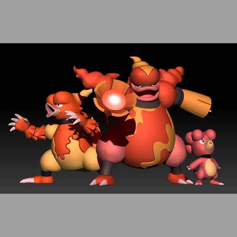 Pokemon Magby Magmar Magmortar