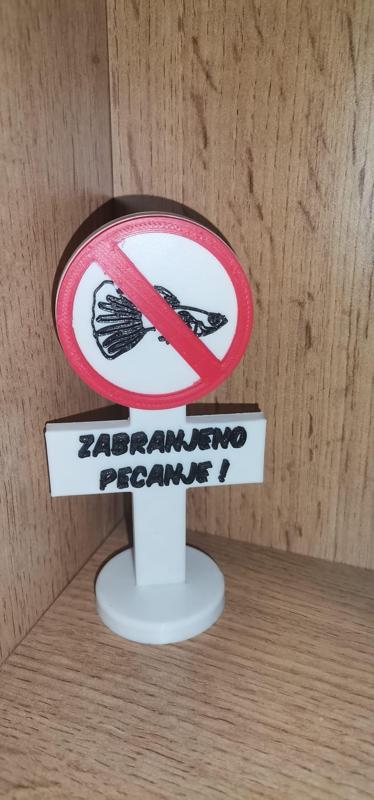 Zabranjeno Pecanje Znak Za Akvarij  (fishing prohibited sign(Croatian))