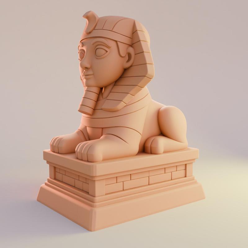 Cartoon Sphinx – Decorative Egyptian Sculpture for Unique Interiors