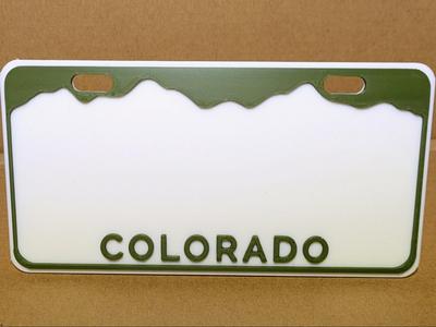 Colorado Vanity Bike Plate - Easily Add Text