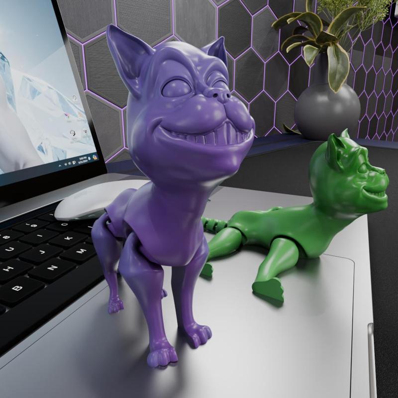 😺Cute Flexi Print-in-Place Smiling Cat 🐾🐈