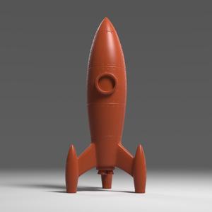 Retro Toy Rocket – 3D Printable Model
