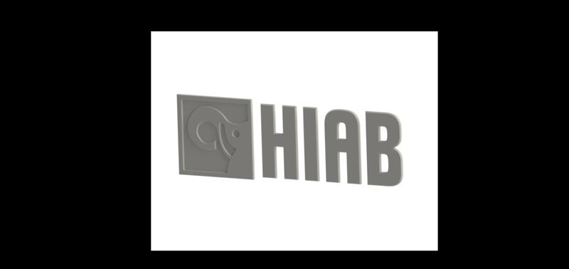 HIAB CRANE HIGH RELIEF LOGO