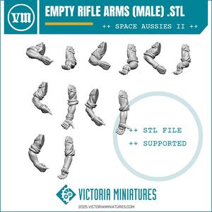 Empty Rolled Sleeve Rifle Arms (Male)