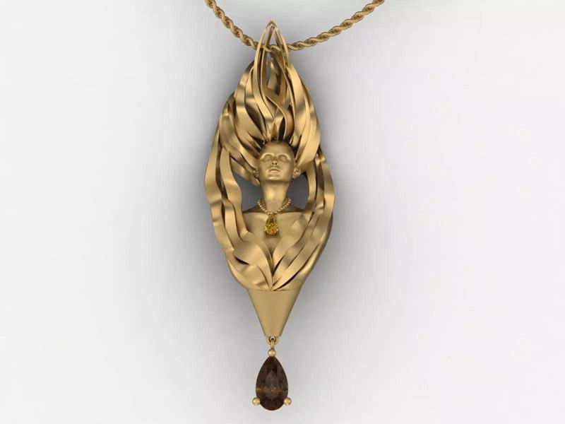 lady face pendant 02