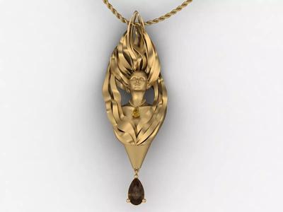 lady face pendant 02