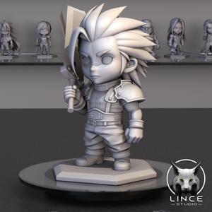 Zack Fair. Final Fanatasy 7. Chibi style.