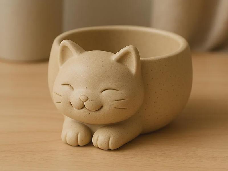 Kitten Flowerpot