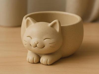 Kitten Flowerpot