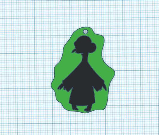 Burns alien keychain