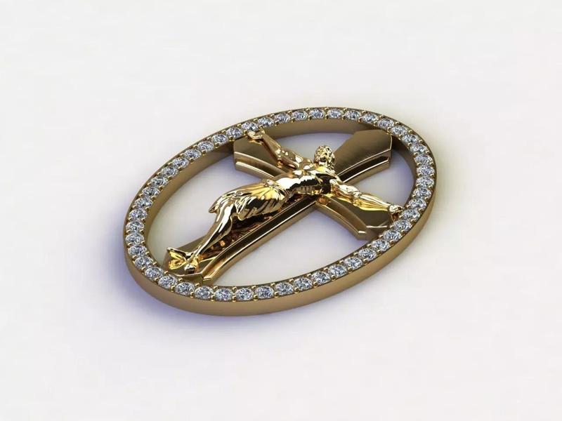 Cross Jesus Christ Pendant Cad P6