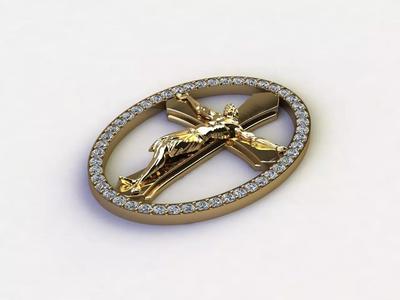 Cross Jesus Christ Pendant Cad P6