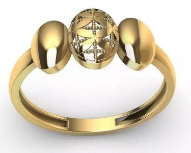 Geometric Harmony Ring  Sacred Symbol Design in Gold  Size 7