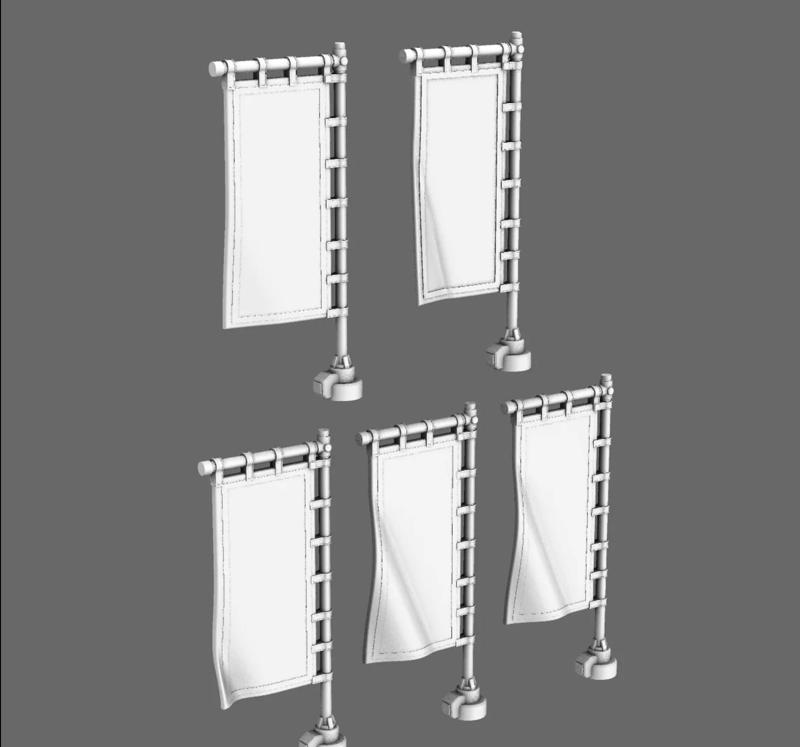 Cyber Samurai Large Back Banner - Sashimono x5