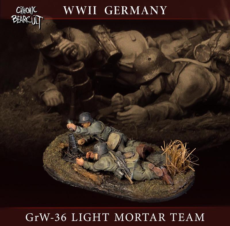 WW2 GER Light Mortar 5 cm Granatwerfer 36 - 28mm