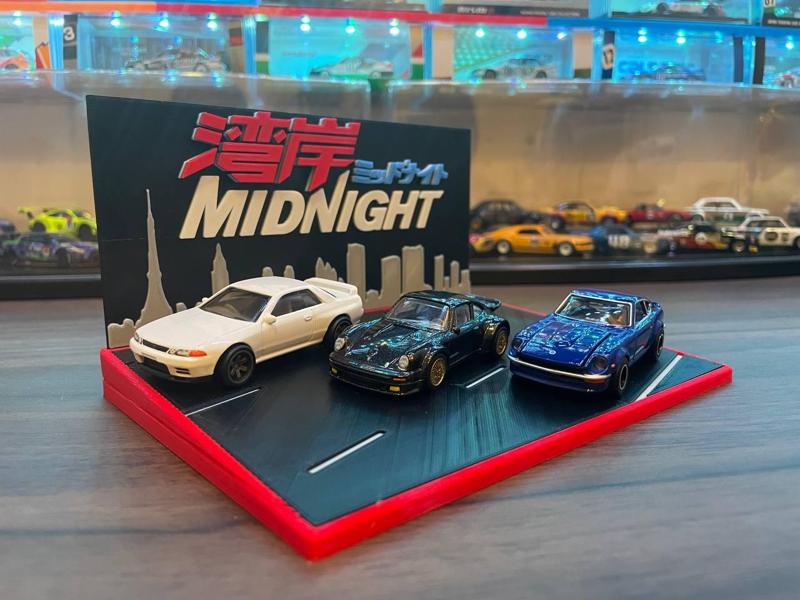 Hotwheels/Tomica Wangan Midnight Theme Display