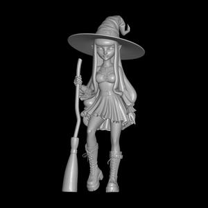 cute black witch girl