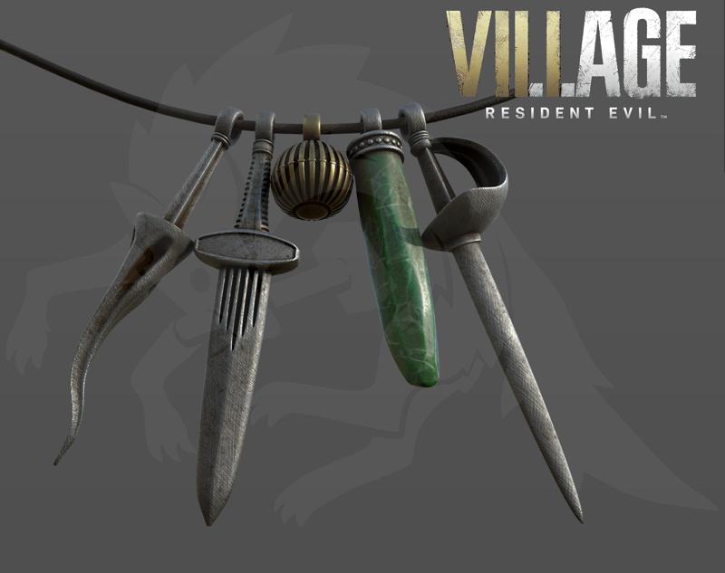 RESIDENT EVIL VILLAGE 3D MODEL DIMITRESCU NECKLACE FOR COSPLAY 3D print model