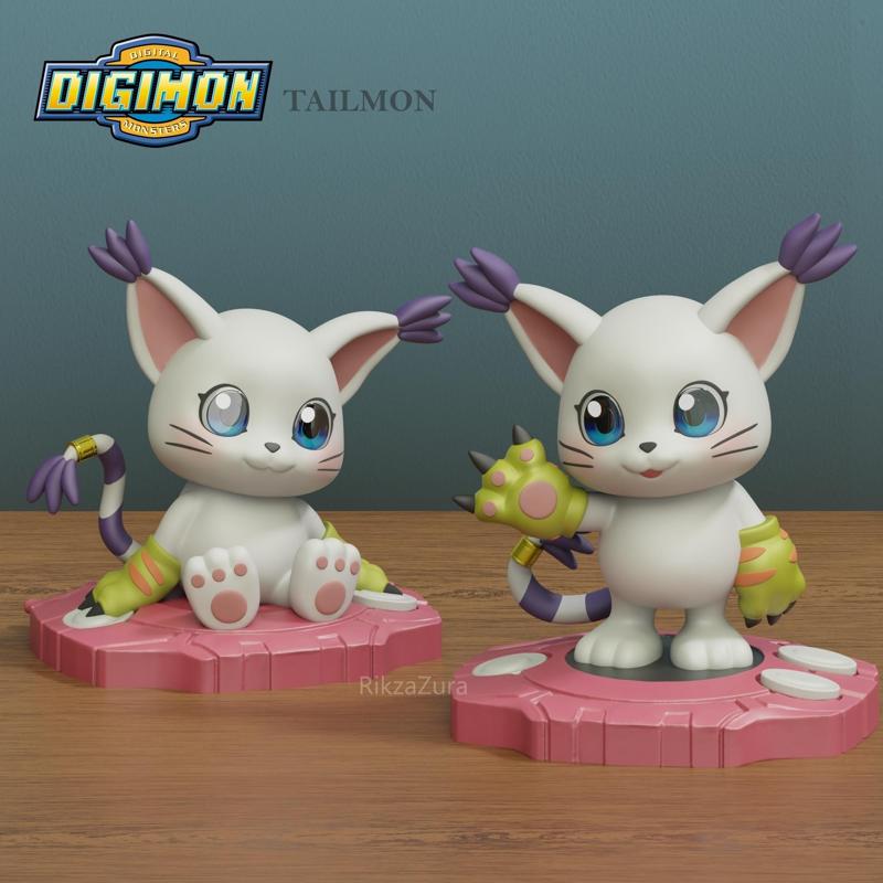 CUTE TAILMON CHIBI- DIGIMON - 2 POSES