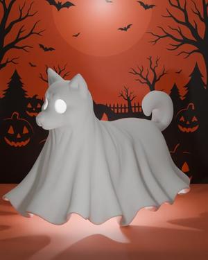 Shiba Inu-o-lantern : Dog Ghost Lamp (3D Print STL File)