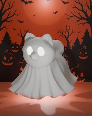 Pomeranian-o-lantern : Dog Ghost Lamp (3D Print STL File)