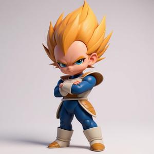 Vegeta - Ultra Realistic 3D Model (Dragon Ball Super) - Ready for Print & Gaming