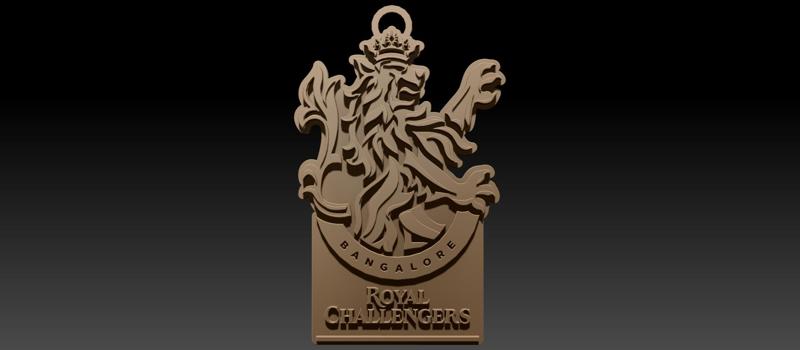IPL Royal Challengers Bengaluru keychan badge color printable