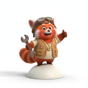 Adorable Animated Companion 3D Print Model - Whimsical Sidekick Figurine STL