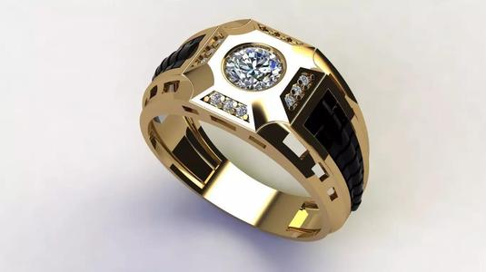 man ring cross black