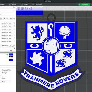 EFL League Two Tranmere Rovers Keychain Shield color printable and renderable