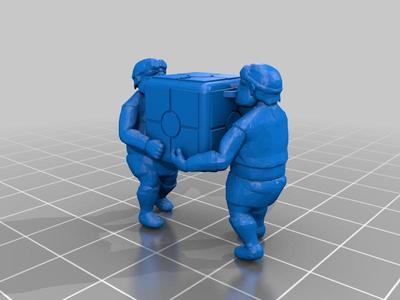 Ugnaughts with a box (star wars legion scale)