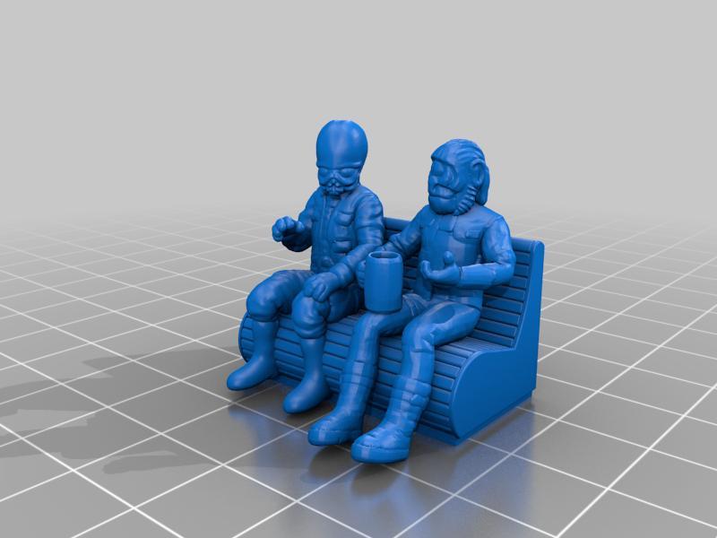 Myo and Lirin Car'n (Abyssin and Bith) SWL Free Cantina Collab