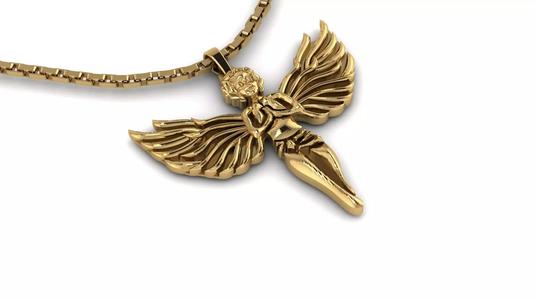 Stylish Angel Pendant 3d printable Model