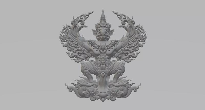 Tibetan Buddha Garuda South Asian Statue