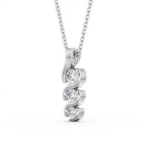 stl file three diamond pendants on chain