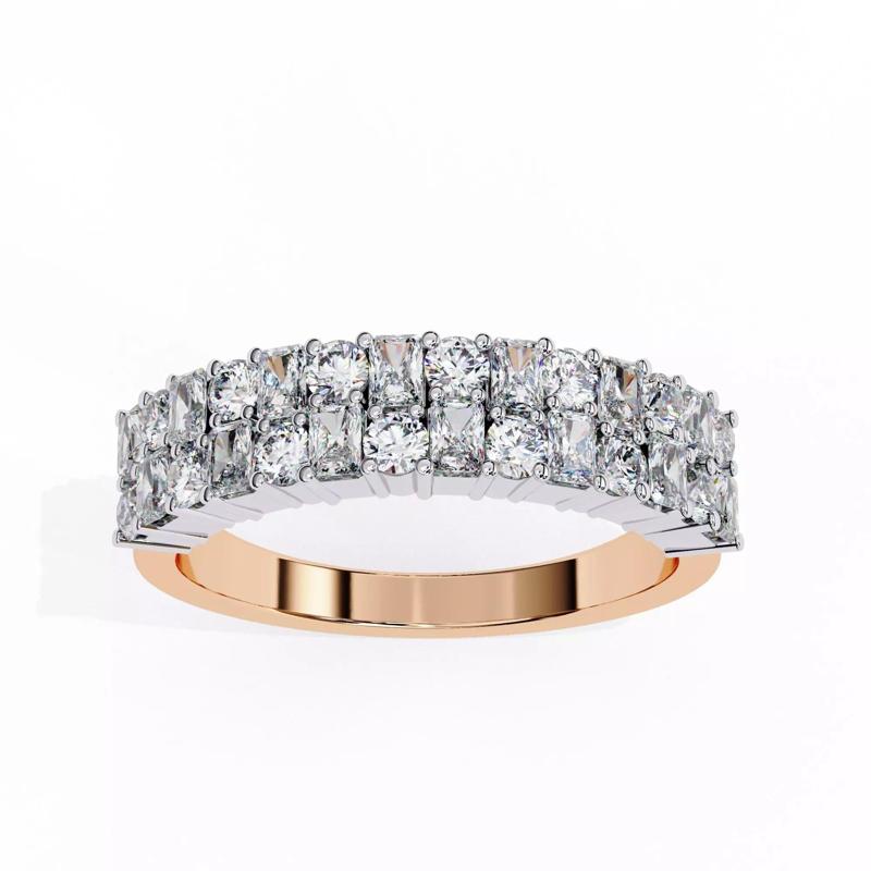 Eternity Diamond Band Ring 360 Animation Renders 3dm stl details
