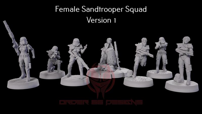 Female Sandtrooper Squad Version 1 - Legion Scale