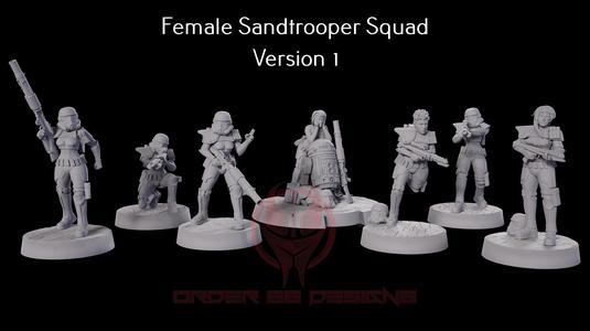 Female Sandtrooper Squad Version 1 - Legion Scale