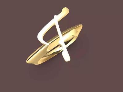 f alphabet ring stl verified