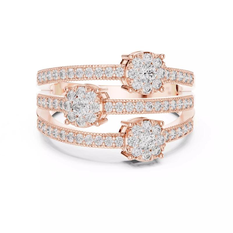 Diamond Cocktail Ring 3dm stl renders animation videos