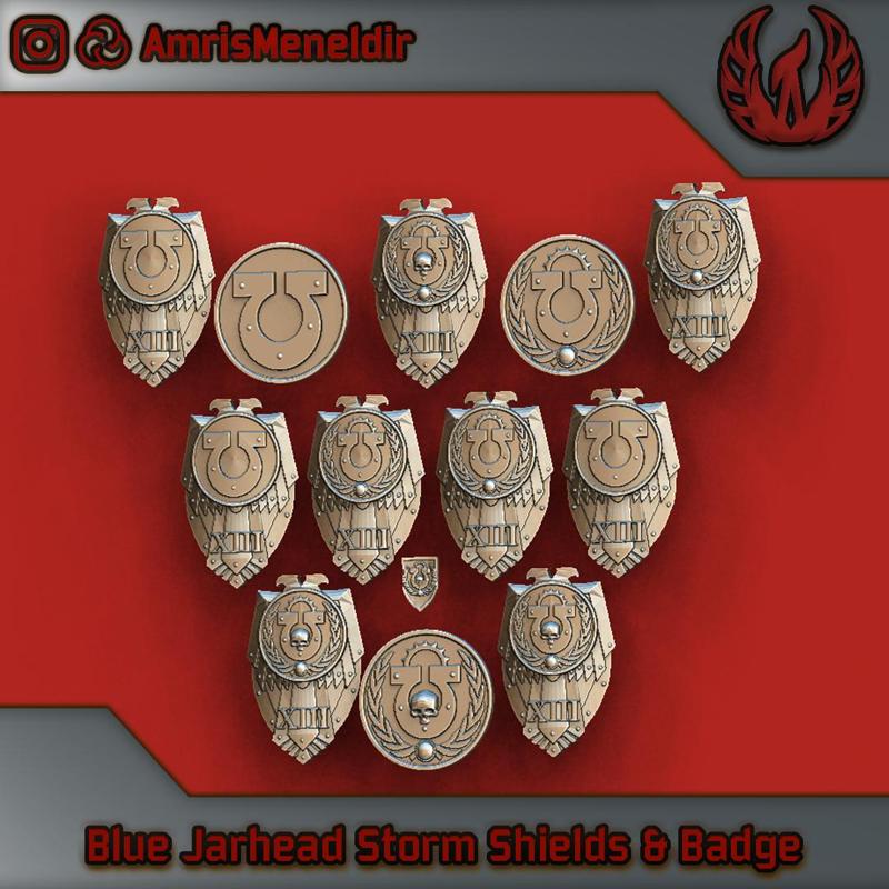 Blue Jarhead Legion Heraldry and Storm Shields