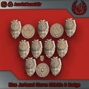 Blue Jarhead Legion Heraldry and Storm Shields