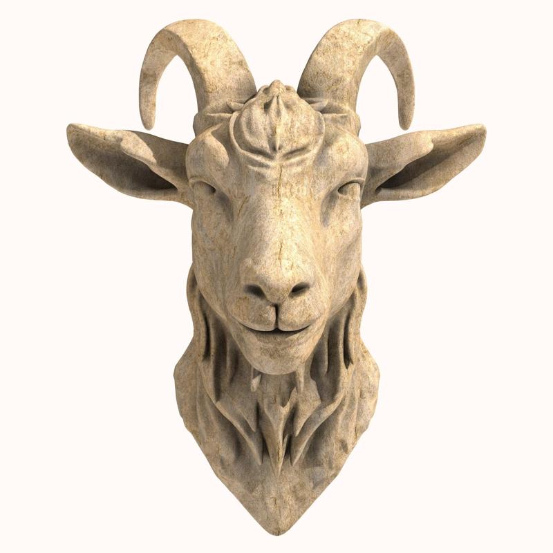 Goat Sculpture Bust