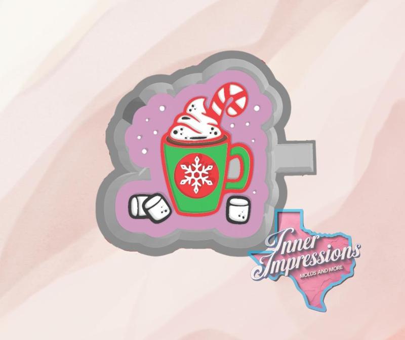 Candy Cane Christmas Mug Freshie Mold