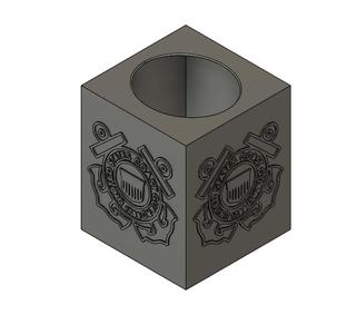 Coast Guard Small Tissue Box Cover