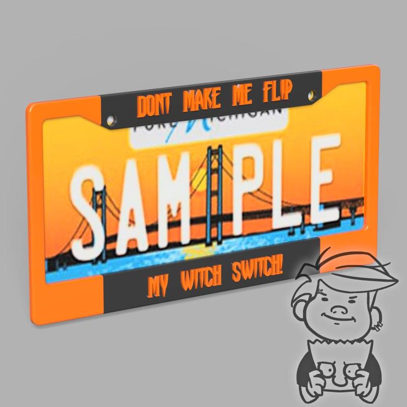 Witch switch - License plate cover USA