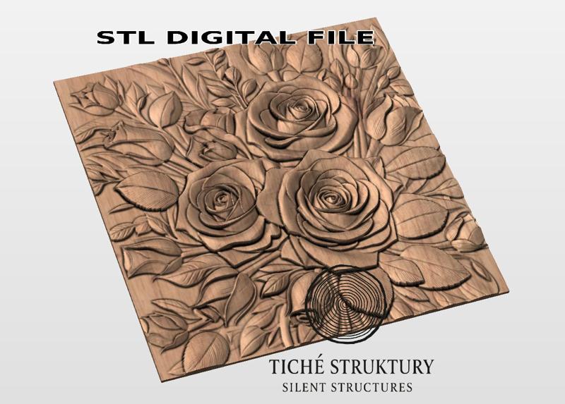 Roses – Decorative Floral – 3D STL Model