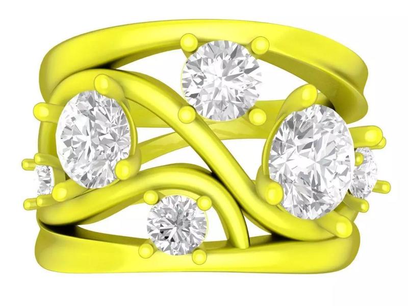 6931 Art Diamond Women Ring