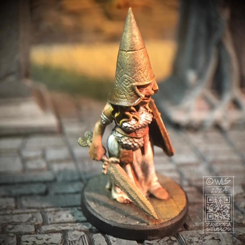 Gnomess Warrior, female gnome, Tabletop RPG Miniature or Figurine